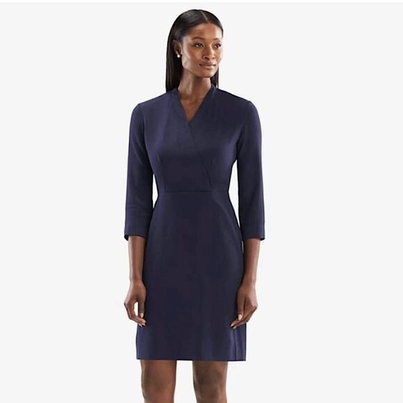 MM Lafleur Niko Dress navy blue size 0 CL - Picture 1 of 6